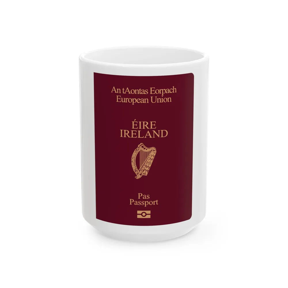 Irish Passport - White Coffee Mug-15oz-Go Mug Yourself