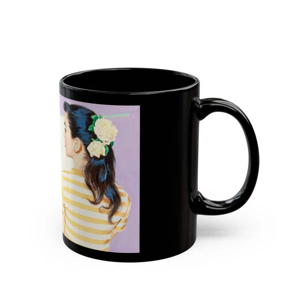 Dreaming, Magazine Illustration - Black Coffee Mug-Go Mug Yourself