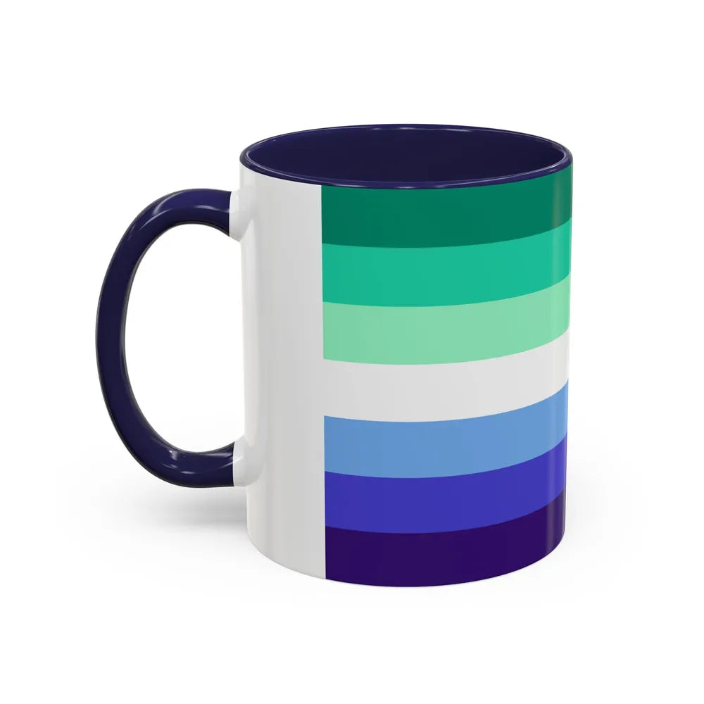 Gay Men Pride Flag - Accent Coffee Mug-Go Mug Yourself