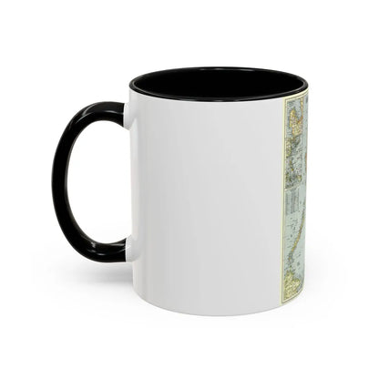 Philippines, The (1945) (Map) Accent Coffee Mug-Go Mug Yourself