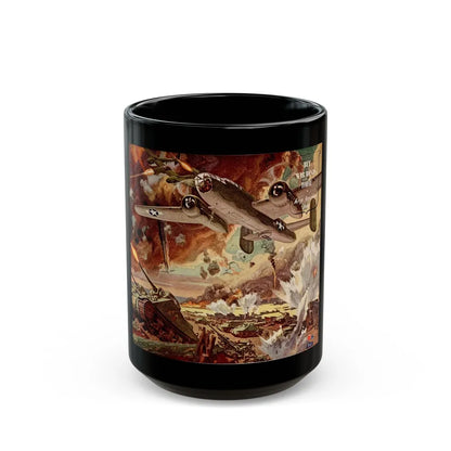 Buy War Bonds Today adv, The Saturday Evening Post, February 5, 1944 - Black Coffee Mug-15oz-Go Mug Yourself