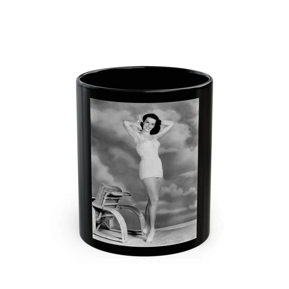 Jane Russell #185 (Vintage Female Icon) Black Coffee Mug-11oz-Go Mug Yourself