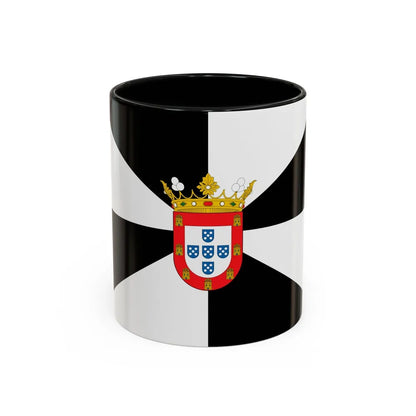 Flag of Ceuta Spain - Accent Coffee Mug-11oz-Black-Go Mug Yourself