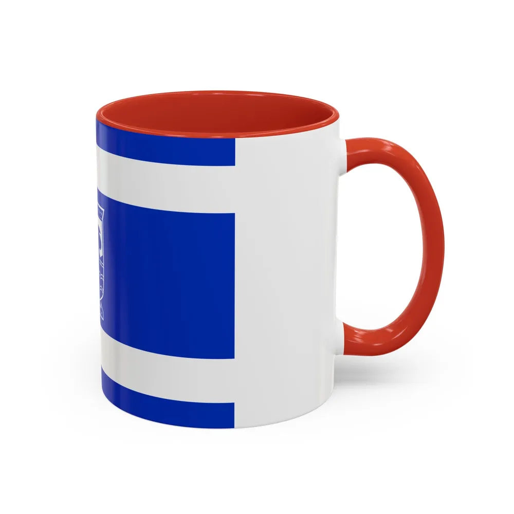 Flag of Holon Israel - Accent Coffee Mug-Go Mug Yourself