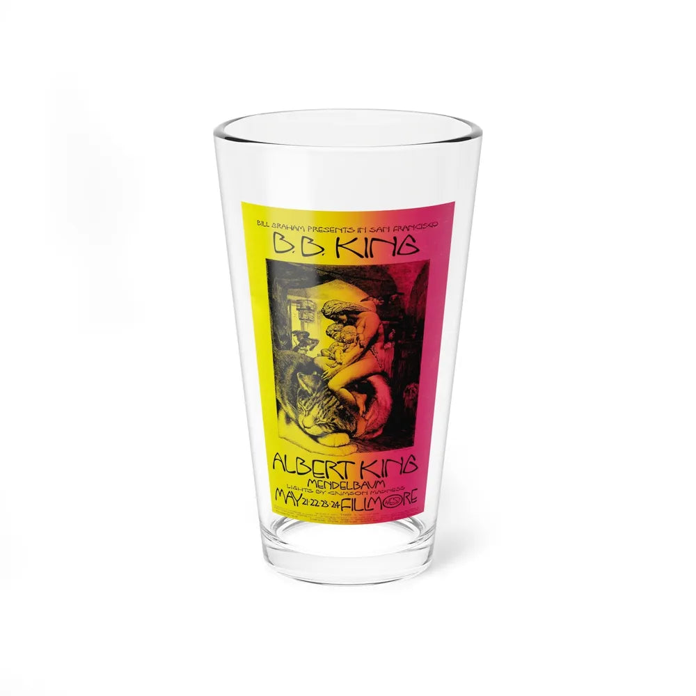 b. b. king, albert king fillmore west concert 1970 (Music Poster) Pint Glass 16oz-16oz-Go Mug Yourself