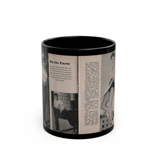 Kim Novak #151 - Scanned Mag. 66 Photos (Vintage Female Icon) Black Coffee Mug-11oz-Go Mug Yourself