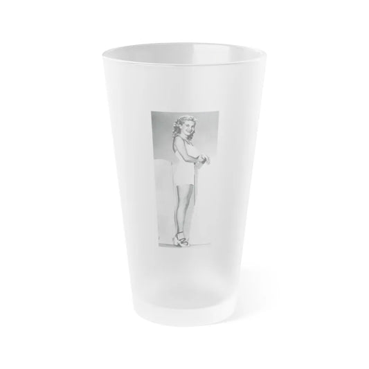 Lori Nelson #49 - Printed & Scanned (Vintage Female Icon) Frosted Pint 16oz-16oz-Frosted-Go Mug Yourself