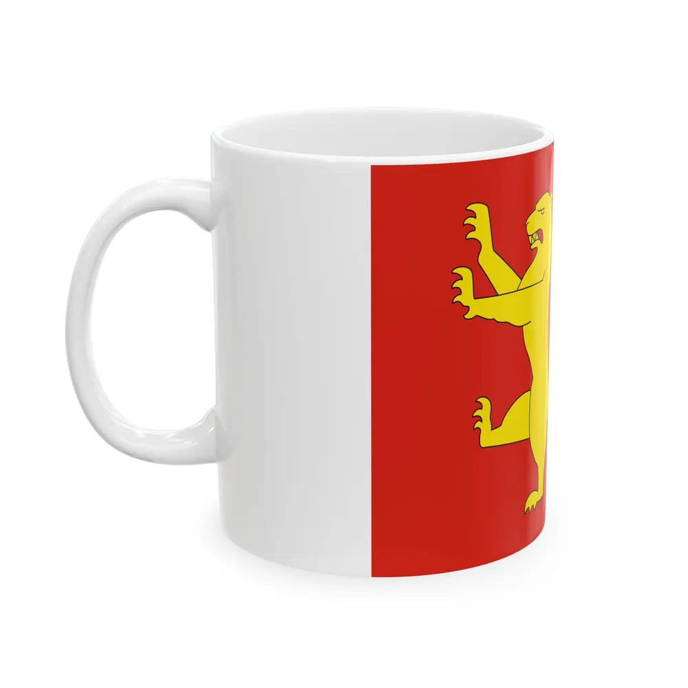 Flag of Fredrikstad Viken Norway - White Coffee Mug-Go Mug Yourself