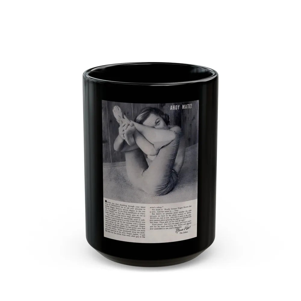 Dawn Richard #83 - Dawn on inside cover here also back with, 5 Page Spread from Mermaid Mag. Vol. 1 No. 3 '58 (Vintage Female Icon) Black Coffee Mug-15oz-Go Mug Yourself