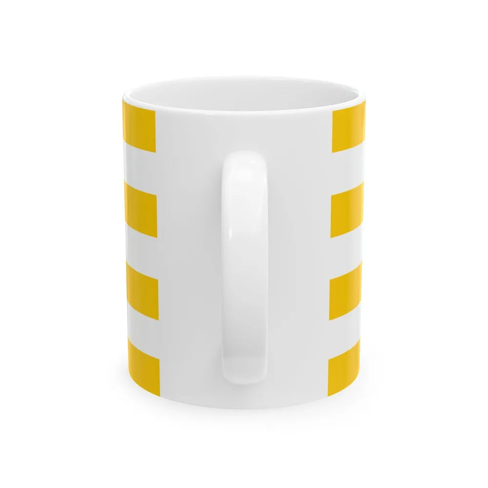 Flag of Vukovar Srijem County Croatia - White Coffee Mug-Go Mug Yourself