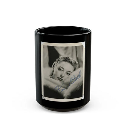 Karin Booth #17 (Vintage Female Icon) Black Coffee Mug-15oz-Go Mug Yourself