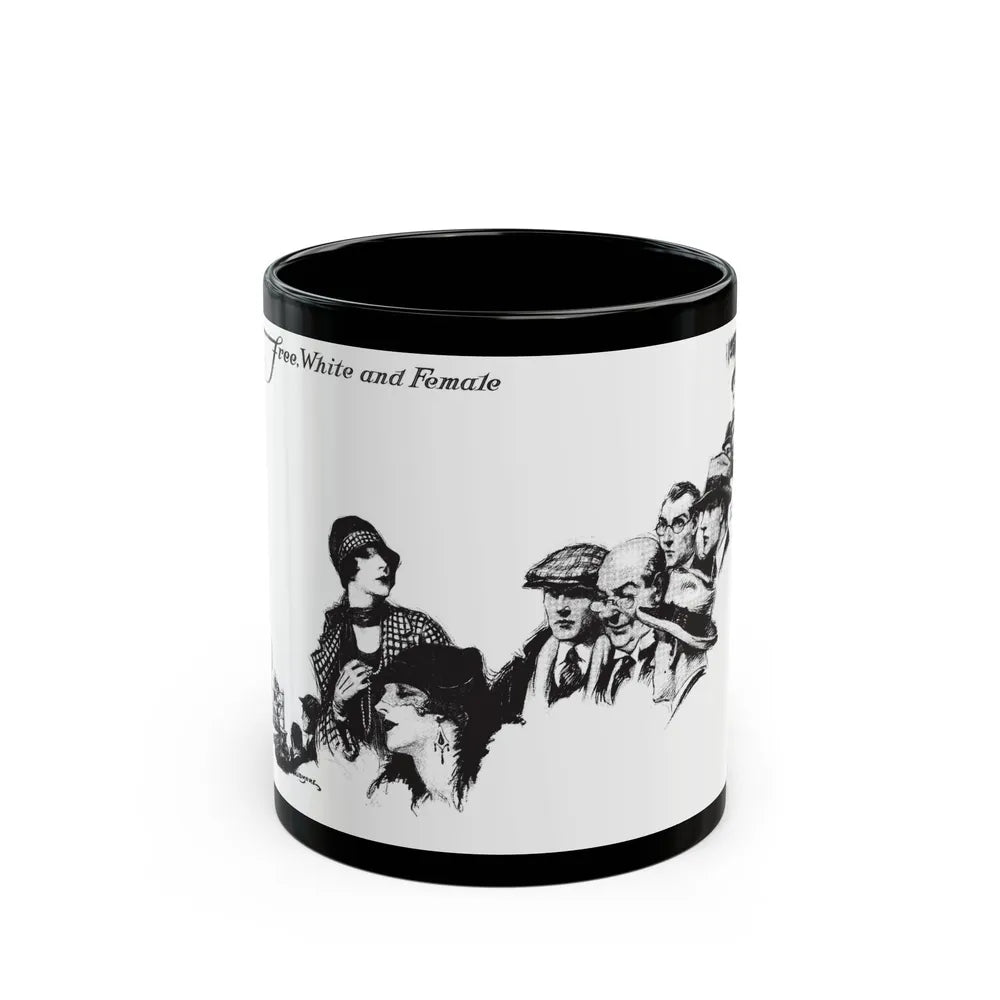 Free, White and Female (6), Collier's, March 24, 1928 - Black Coffee Mug-11oz-Go Mug Yourself