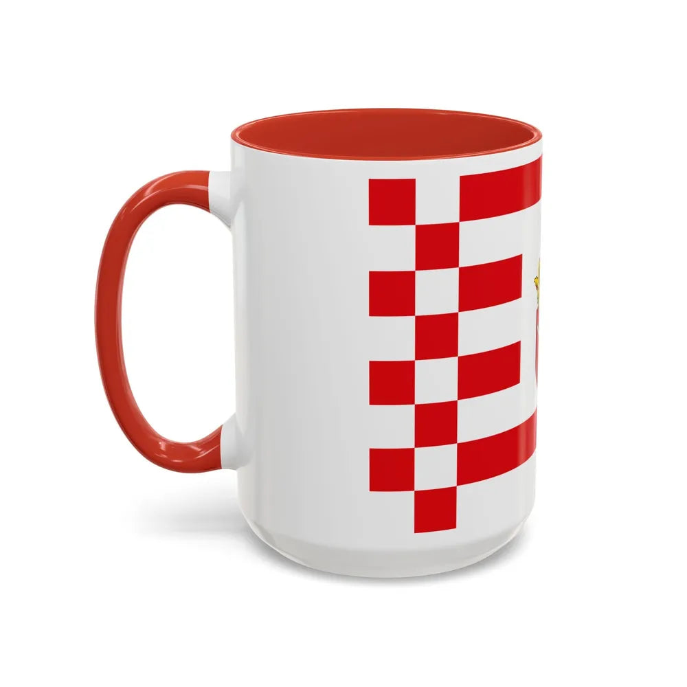 Flag of Bremen with middle arms Germany - Accent Coffee Mug-Go Mug Yourself