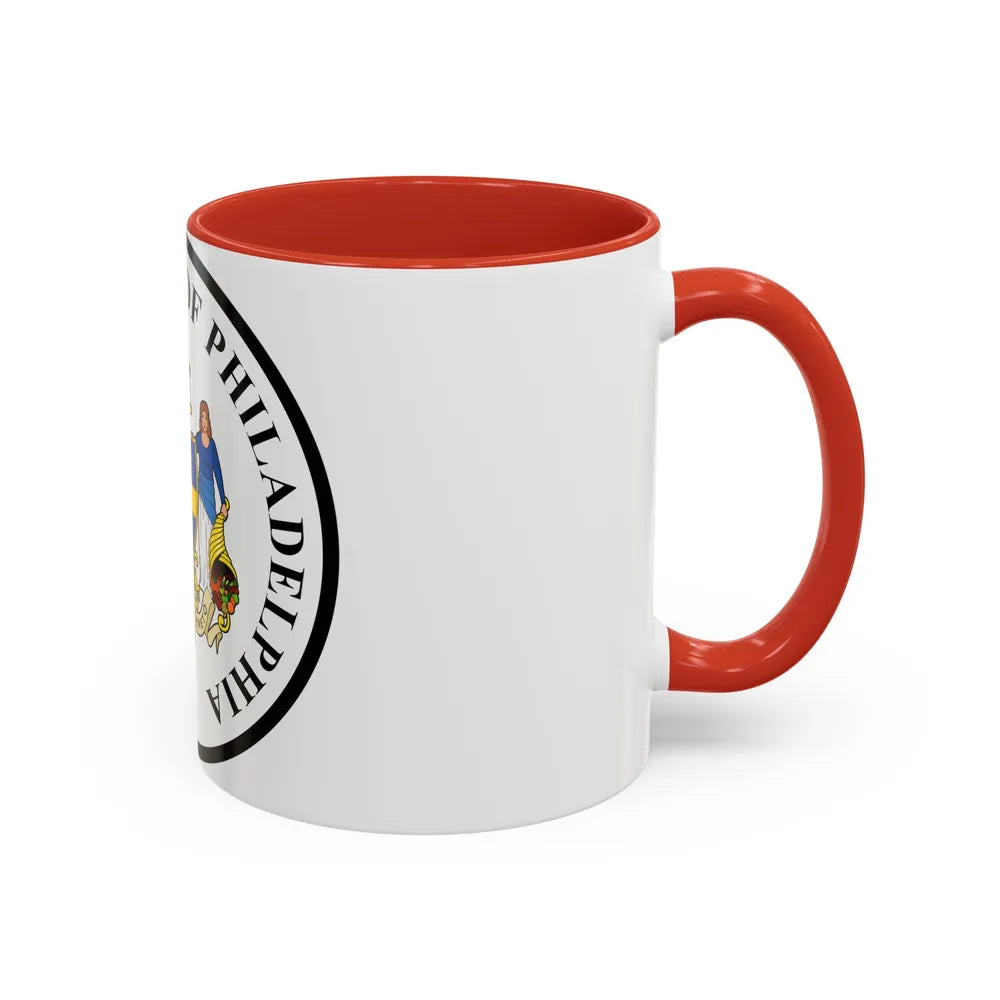 Seal of Philadelphia Pennsylvania - Accent Coffee Mug-Go Mug Yourself