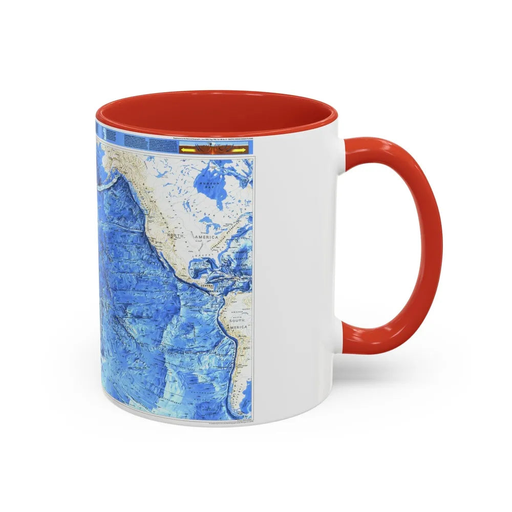 Pacific Ocean (1992) (Map) Accent Coffee Mug-Go Mug Yourself