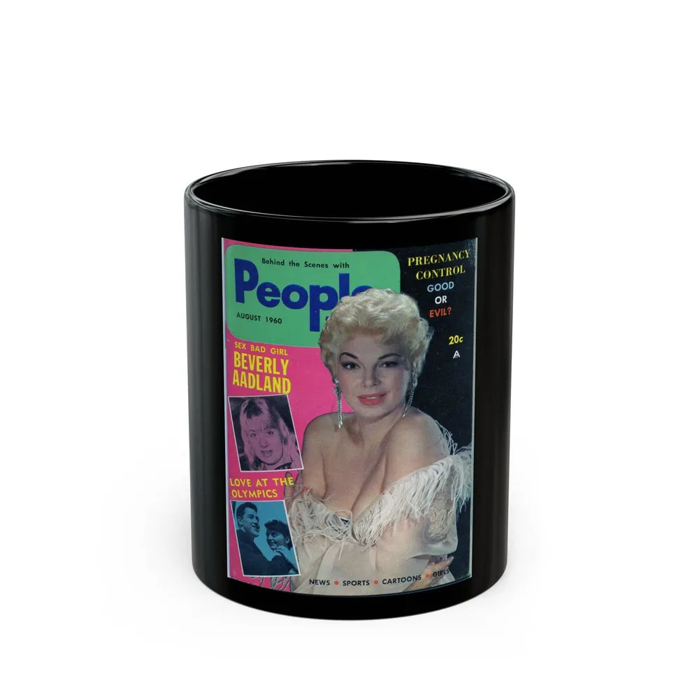 Barbara Nichols #57 - Mag. Cover (Vintage Female Icon) Black Coffee Mug-11oz-Go Mug Yourself