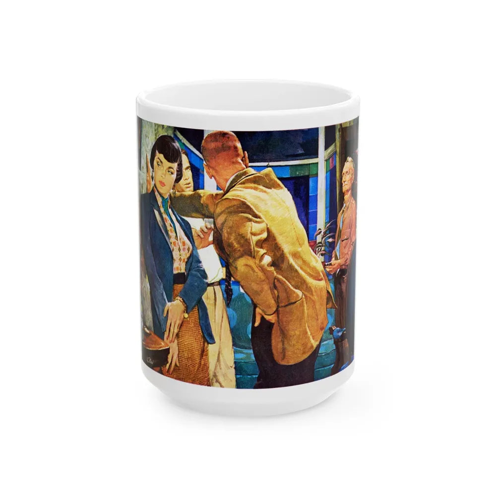 Crime Fiction in Saturday Evening Post - White Coffee Mug-15oz-Go Mug Yourself