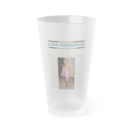 Loni Anderson #36 (Vintage Female Icon) Frosted Pint 16oz-16oz-Frosted-Go Mug Yourself