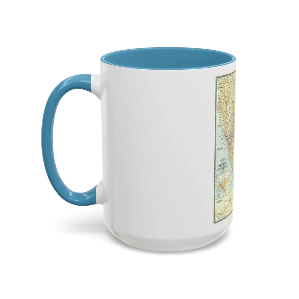 USA - California (1954) (Map) Accent Coffee Mug-Go Mug Yourself