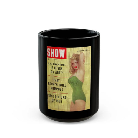 Jayne Mansfield #135 - Mag. Cover (Vintage Female Icon) Black Coffee Mug-15oz-Go Mug Yourself