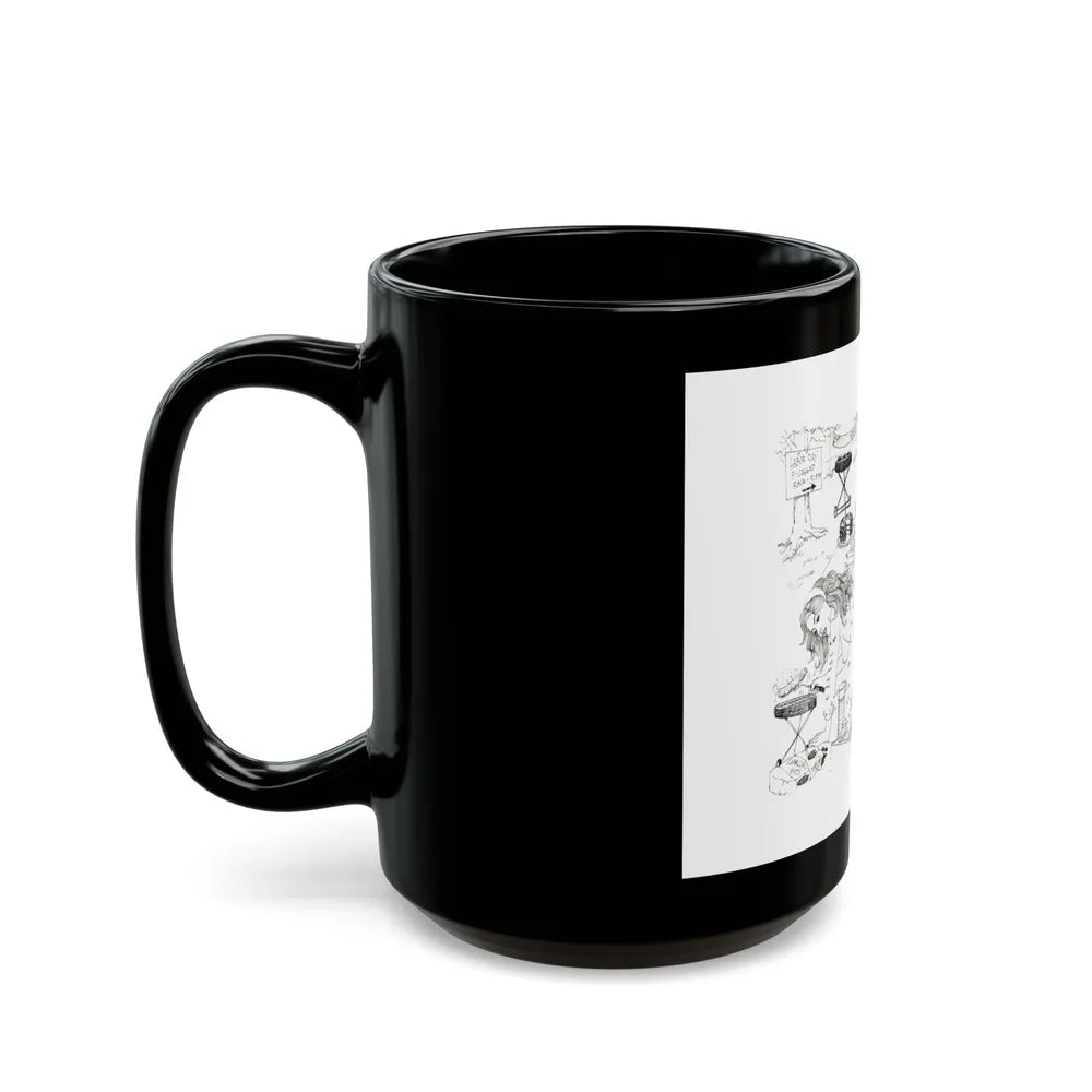 Erotic Connect-the-Dots Illustration - Black Coffee Mug-Go Mug Yourself