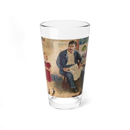 Babe In Disgrace by R. Ross Annett, 1950 (Magazine Illustration) Pint Glass 16oz-16oz-Go Mug Yourself