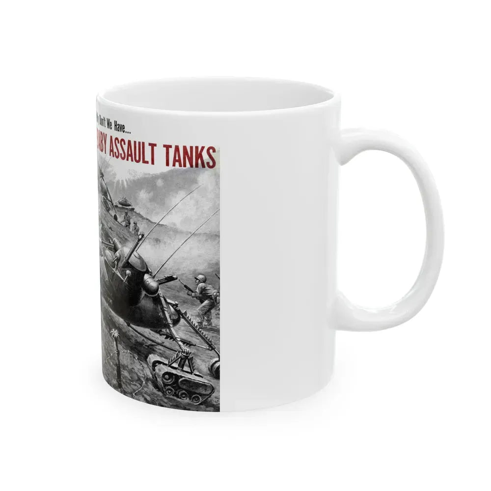 Baby Assault Tanks, Modern Mechanix, 1952 - White Coffee Mug - Go Mug Yourself