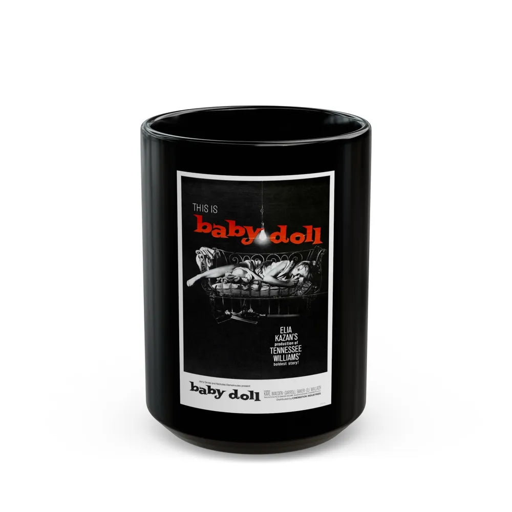 BABY DOLL 1956 Movie Poster - Black Coffee Mug-15oz-Go Mug Yourself