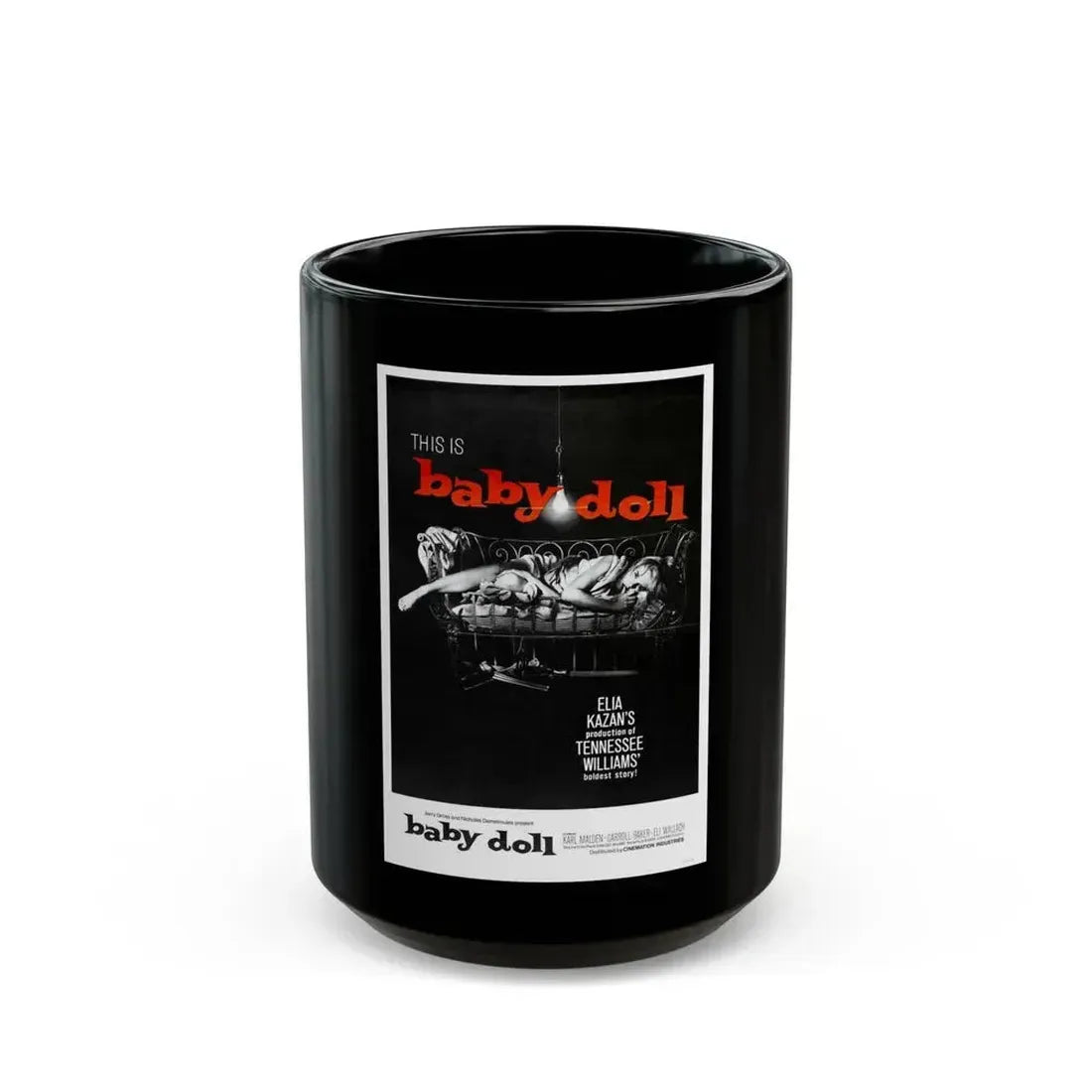 BABY DOLL 1956 Movie Poster - Black Coffee Mug 15oz - Go Mug Yourself