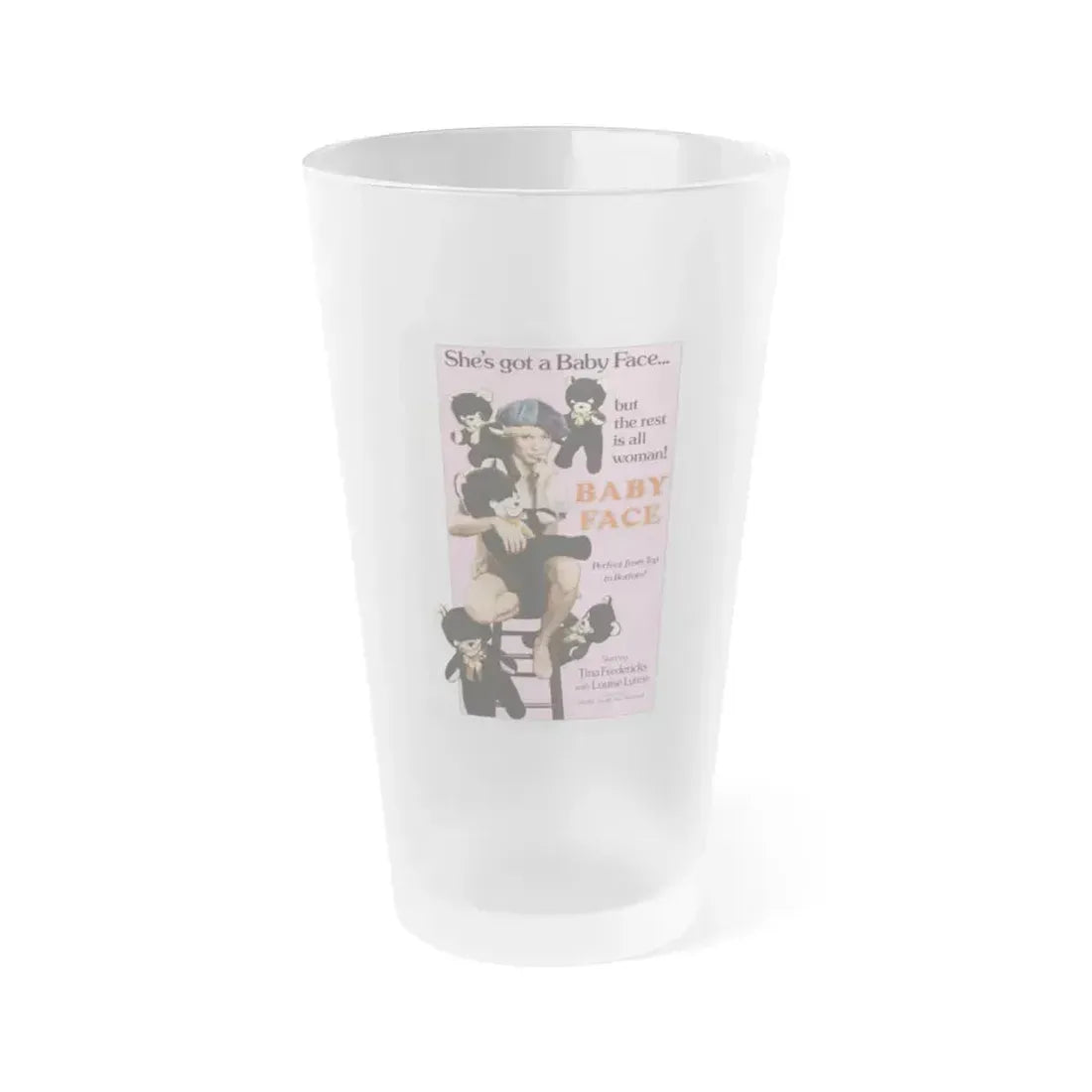 BABY FACE 1978 Movie Poster - Frosted Pint Glass 16oz 16oz Frosted - Go Mug Yourself