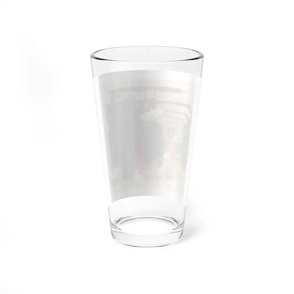 Baby Jesus, Mary, and Joseph (c. 1960s) (Magazine Illustration) Pint Glass 16oz - Go Mug Yourself