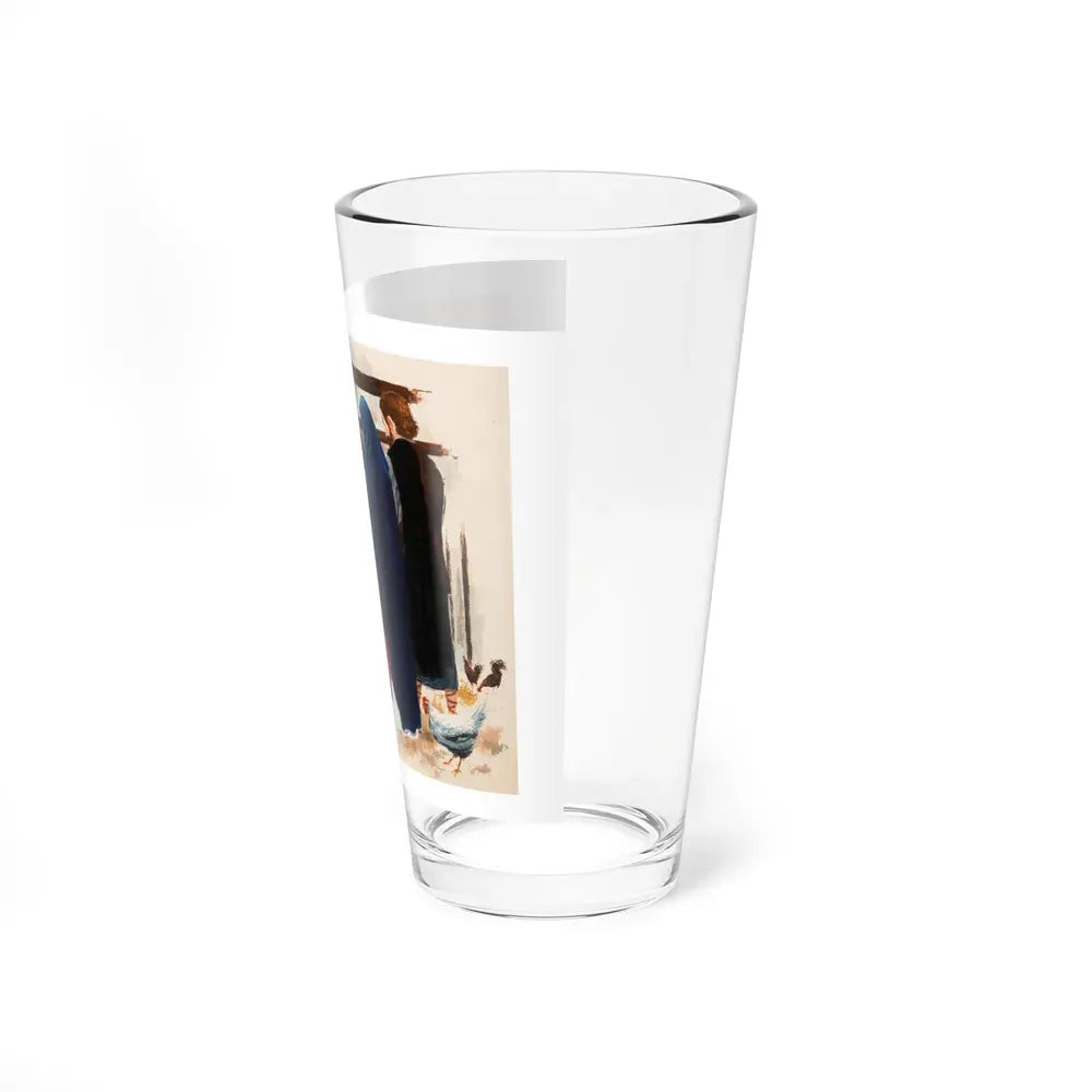 Baby Jesus, Mary, and Joseph (c. 1960s) (Magazine Illustration) Pint Glass 16oz - Go Mug Yourself