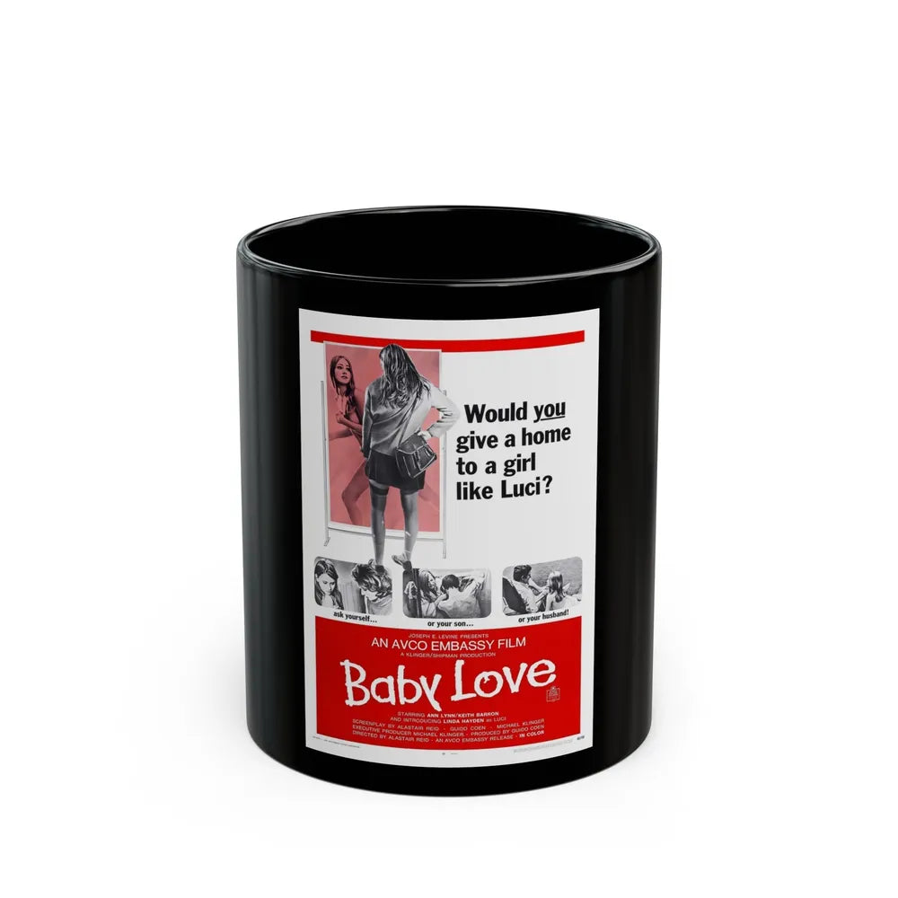 BABY LOVE 1969 Movie Poster - Black Coffee Mug-11oz-Go Mug Yourself