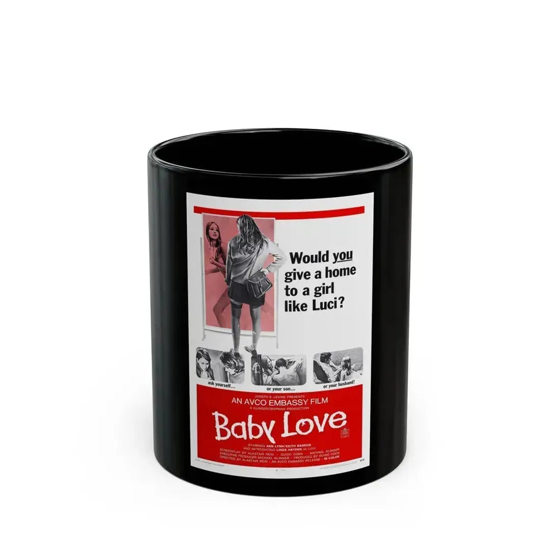 BABY LOVE 1969 Movie Poster - Black Coffee Mug 11oz - Go Mug Yourself