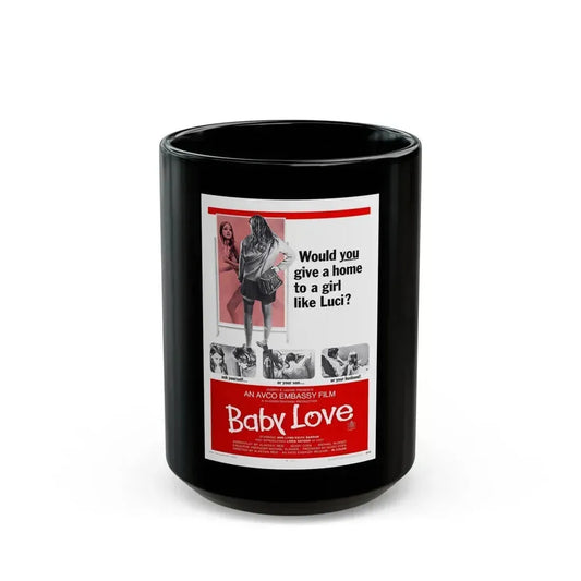 BABY LOVE 1969 Movie Poster - Black Coffee Mug 15oz - Go Mug Yourself