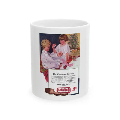 Baby Ruth ad, Adventure magazine, December 8, 1926 - White Coffee Mug 11oz - Go Mug Yourself
