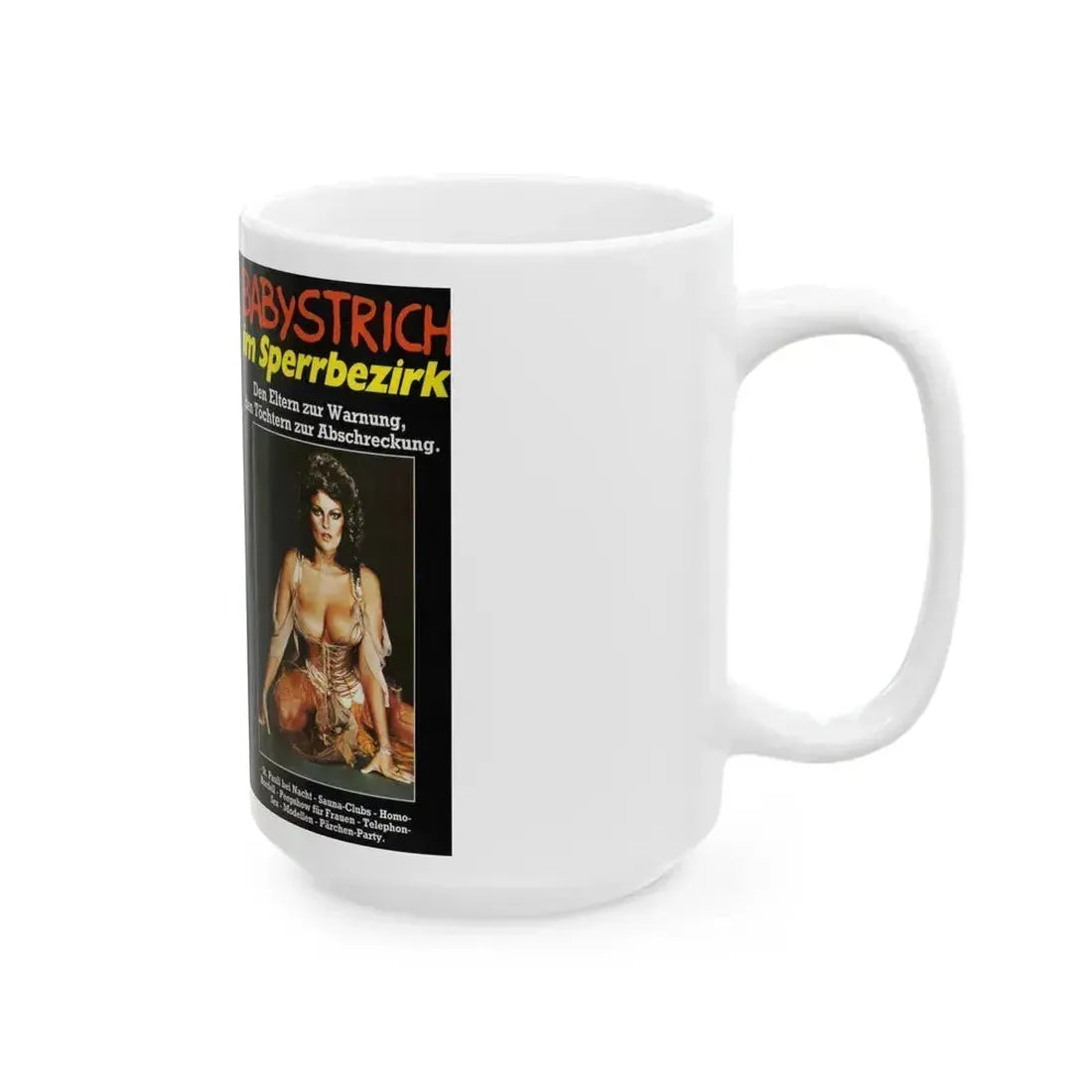 BABYSTRICH IM SPERRBEZIRK (VHS COVER) - White Coffee Mug - Go Mug Yourself