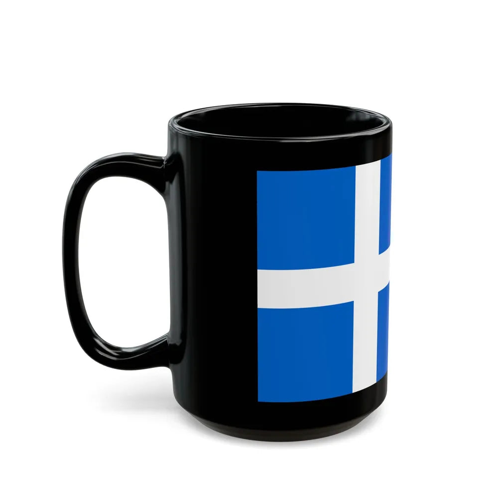 Flag of Shetland UK - Black Coffee Mug-Go Mug Yourself