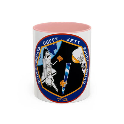 STS 72 (NASA) Accent Coffee Mug-11oz-Pink-Go Mug Yourself