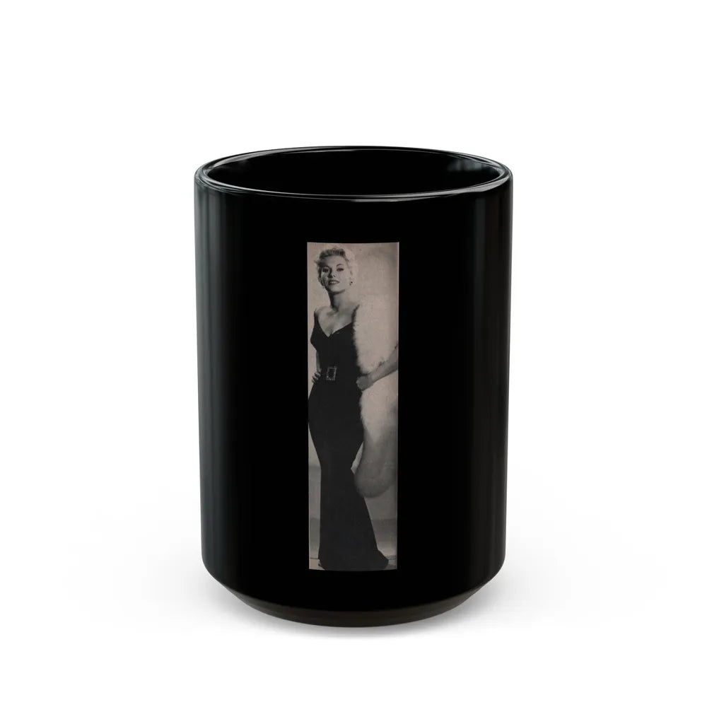 Kim Novak #183 - Scanned Mag. 66 Photos (Vintage Female Icon) Black Coffee Mug-15oz-Go Mug Yourself