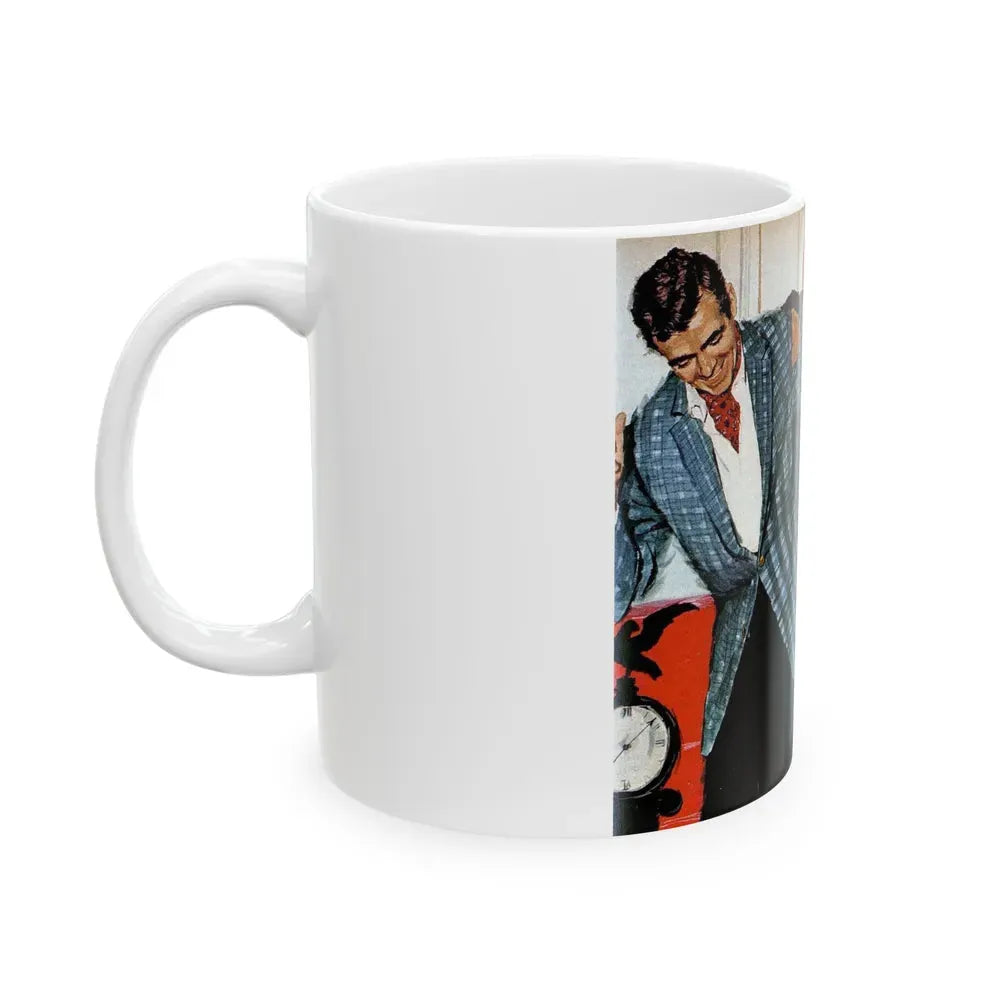 Bachelor at Heart, Redbook, March 1959 - White Coffee Mug - Go Mug Yourself