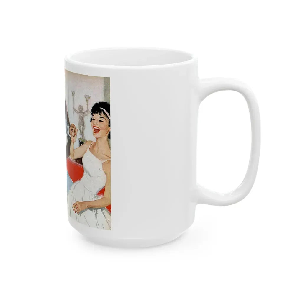 Bachelor at Heart, Redbook, March 1959 - White Coffee Mug - Go Mug Yourself