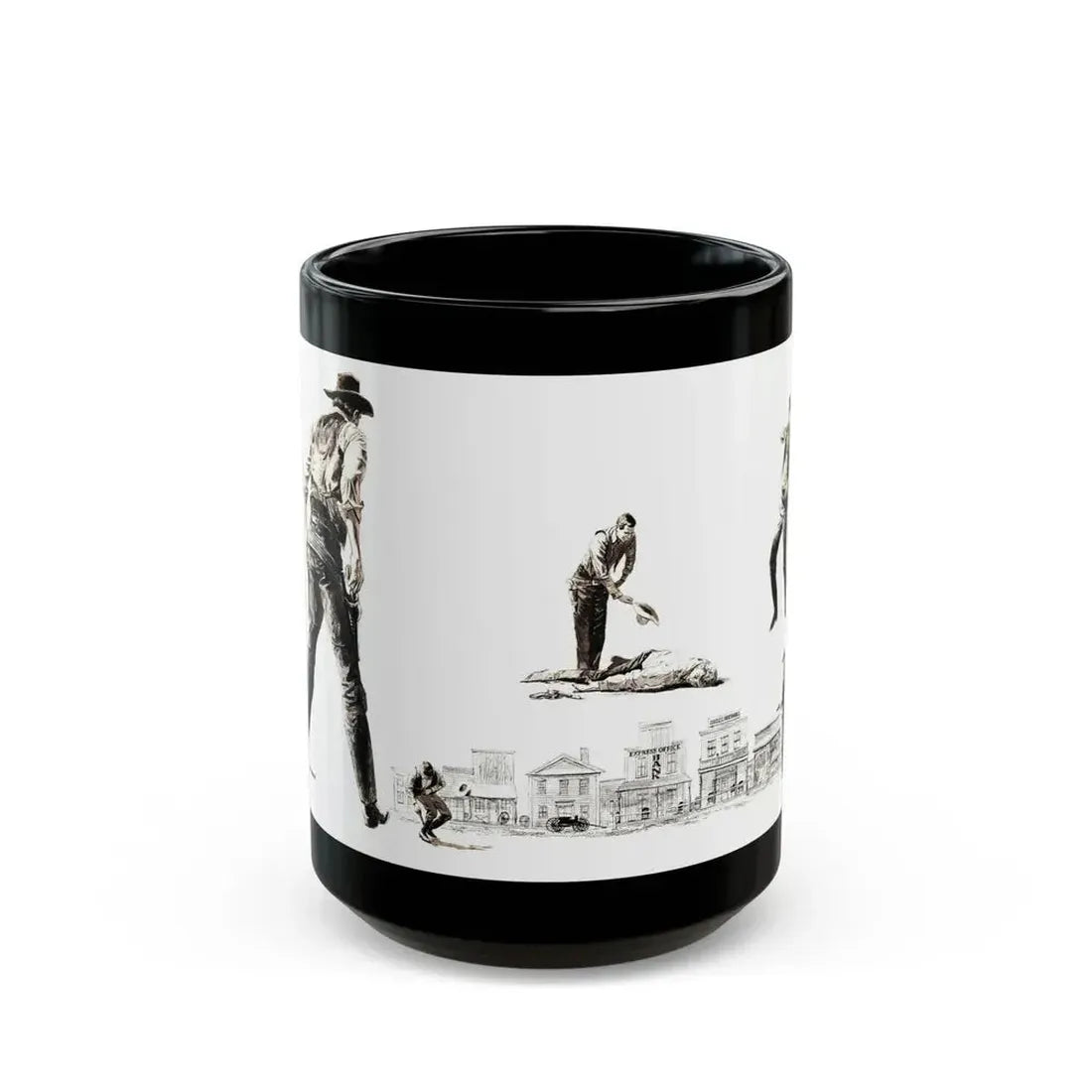 Bachelor Magazine Illustration - Black Coffee Mug 15oz - Go Mug Yourself