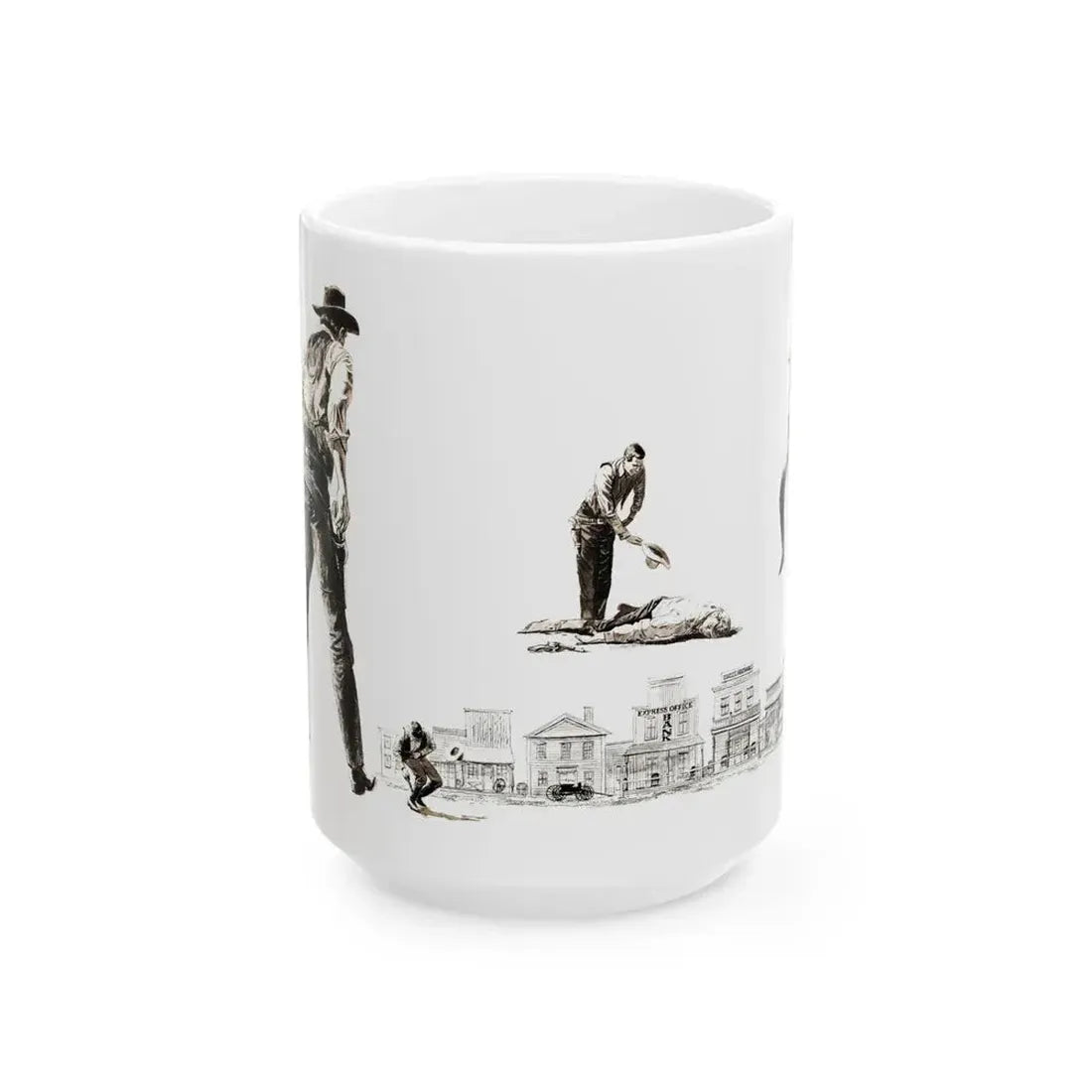Bachelor Magazine Illustration - White Coffee Mug 15oz - Go Mug Yourself