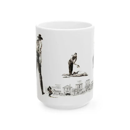 Bachelor Magazine Illustration - White Coffee Mug 15oz - Go Mug Yourself