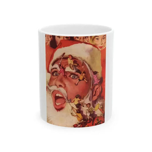 Bachelor Santa Claus (1), Cosmopolitan Illustration, December 1958 - White Coffee Mug 11oz - Go Mug Yourself