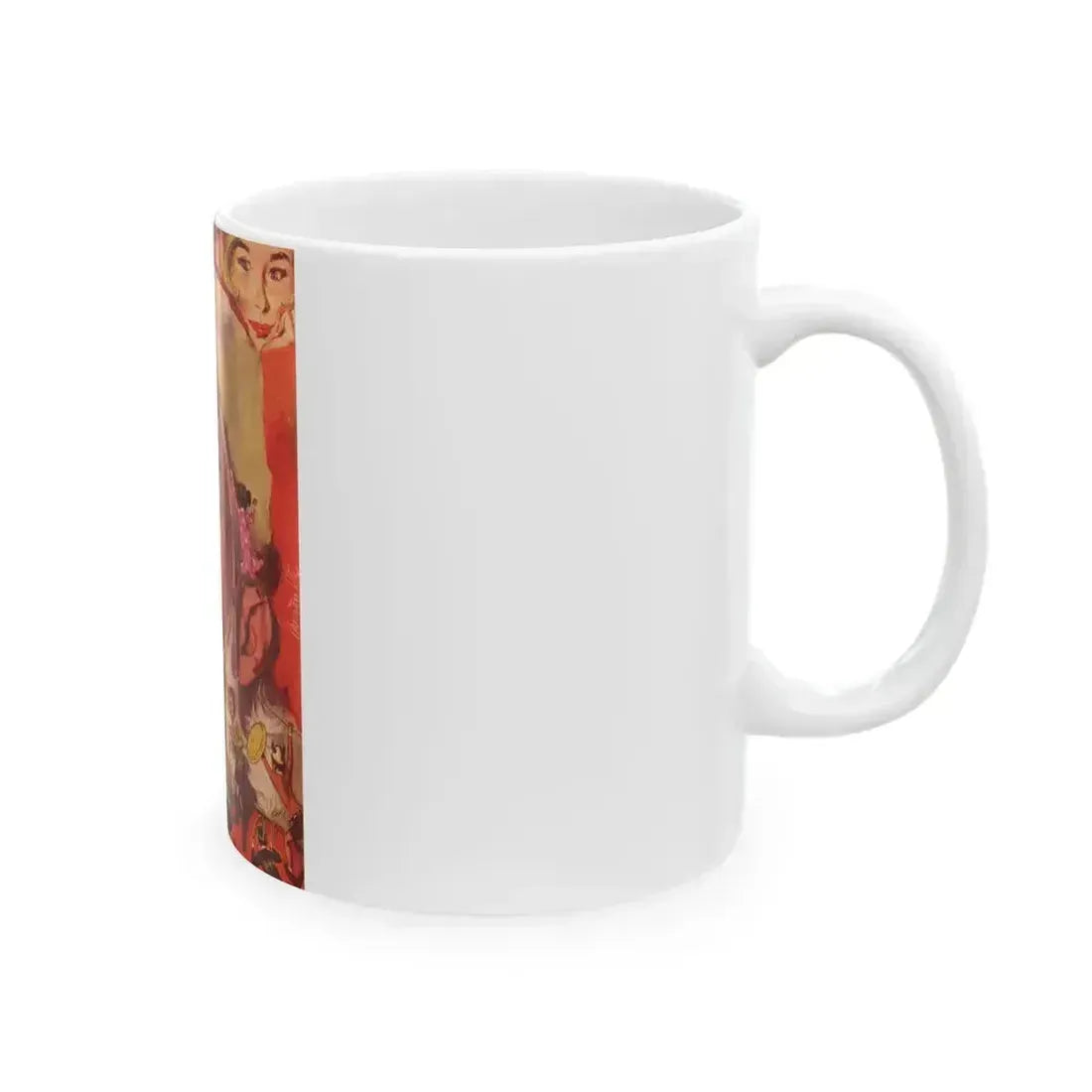 Bachelor Santa Claus (1), Cosmopolitan Illustration, December 1958 - White Coffee Mug - Go Mug Yourself