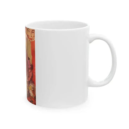 Bachelor Santa Claus (1), Cosmopolitan Illustration, December 1958 - White Coffee Mug - Go Mug Yourself