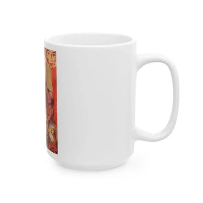 Bachelor Santa Claus (1), Cosmopolitan Illustration, December 1958 - White Coffee Mug - Go Mug Yourself