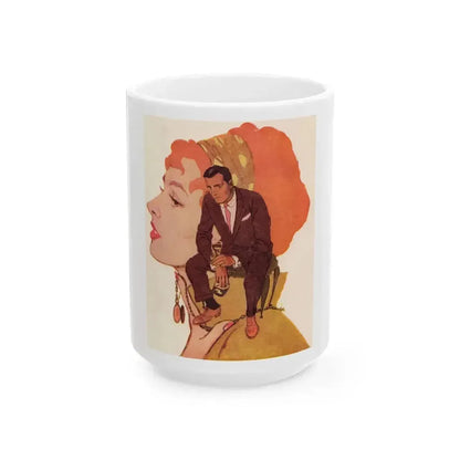 Bachelor Santa Claus (2), Cosmopolitan Illustration, December 1958 - White Coffee Mug 15oz - Go Mug Yourself